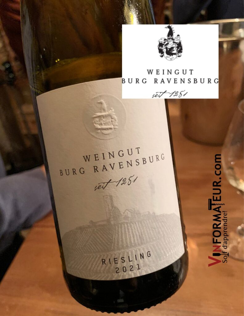 Riesling, Weingut Burg Ravensburg, Allemagne, Baden, Sulzfed, VDP Ortswein, vin blanc bio (biodynamie), 2021 (2020 disponible) bouteille