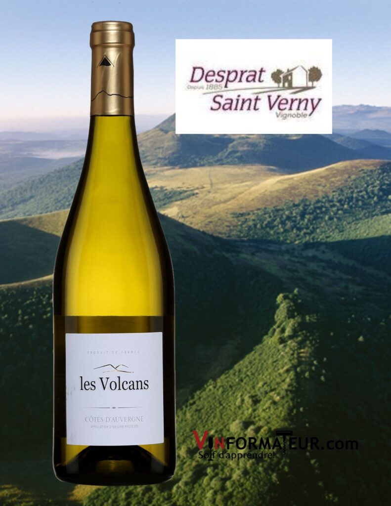 Les Volcans, Vallée de la Loire, Côtes d’Auvergne, vin blanc, 2020 bouteille