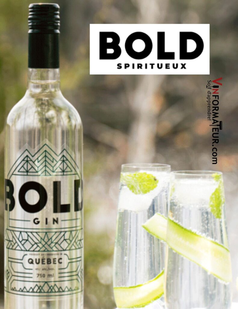 Bold Gin, London Dry Gin, Québec, 750 ml bouteille