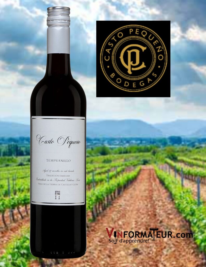 Casto Pequeno, Tempranillo, Espagne, Tierra de Castilla Y Leon, vin rouge, 2016 bouteille