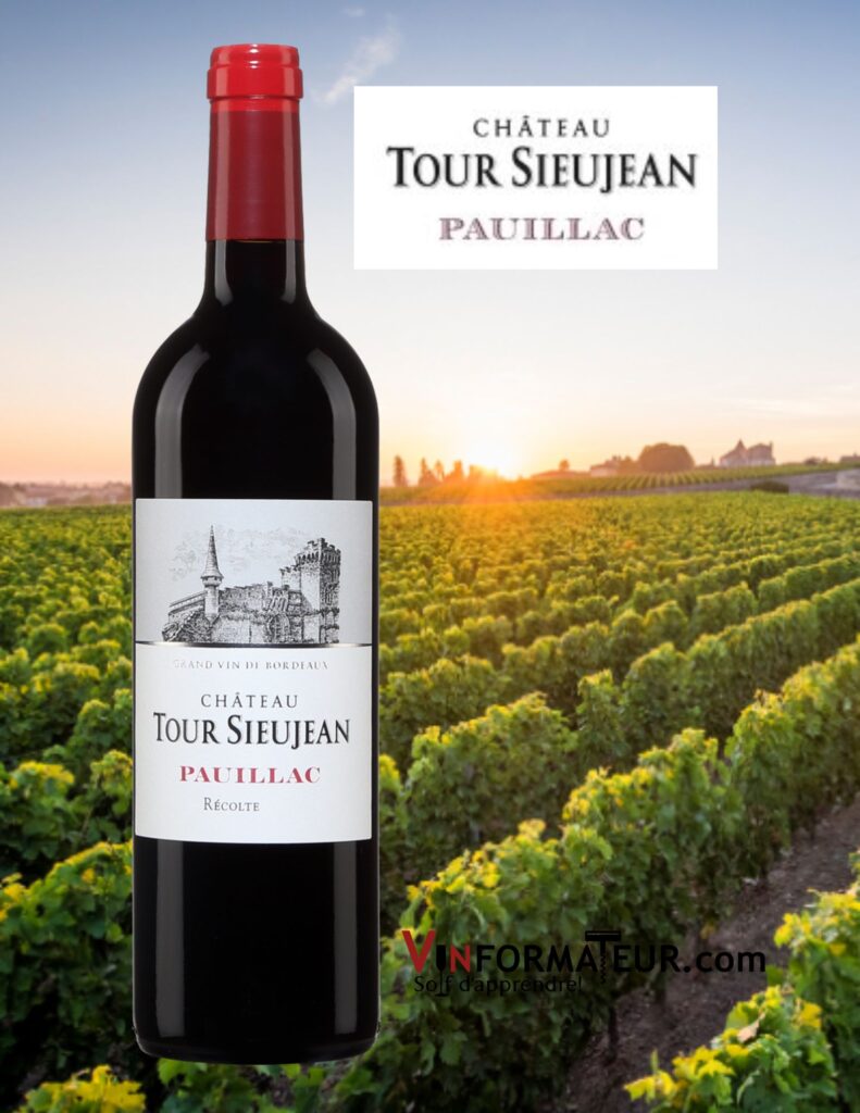 Château Tour Sieujean, Bordeaux, Pauillac, vin rouge, 2018 bouteille
