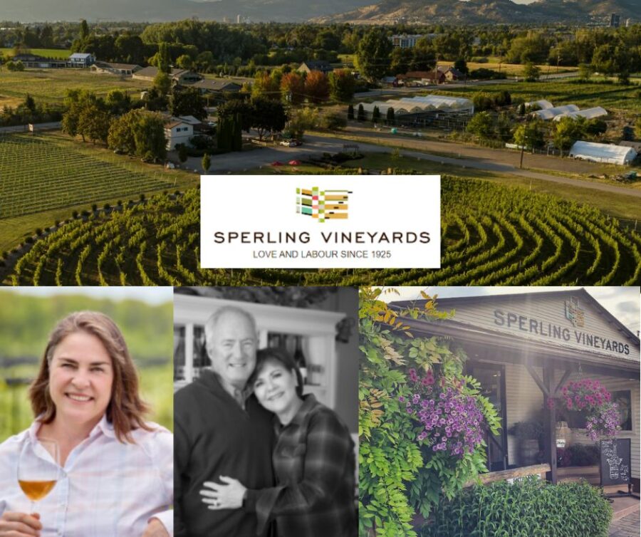 Sperling Vineyards: Ann Sperling, Susan et Paul Richardson, chai, vignobles