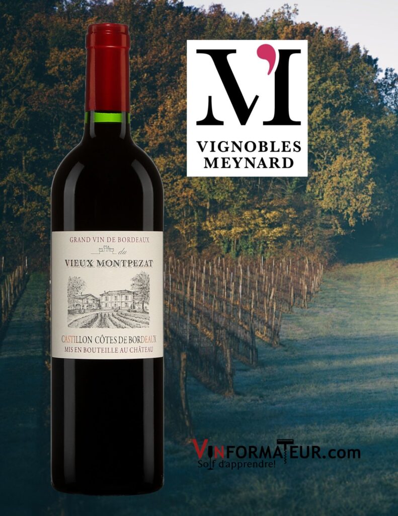 Château du Vieux Montpezat, France, Bordeaux, Castillon Côtes de Bordeaux, vin rouge, 2019 bouteille