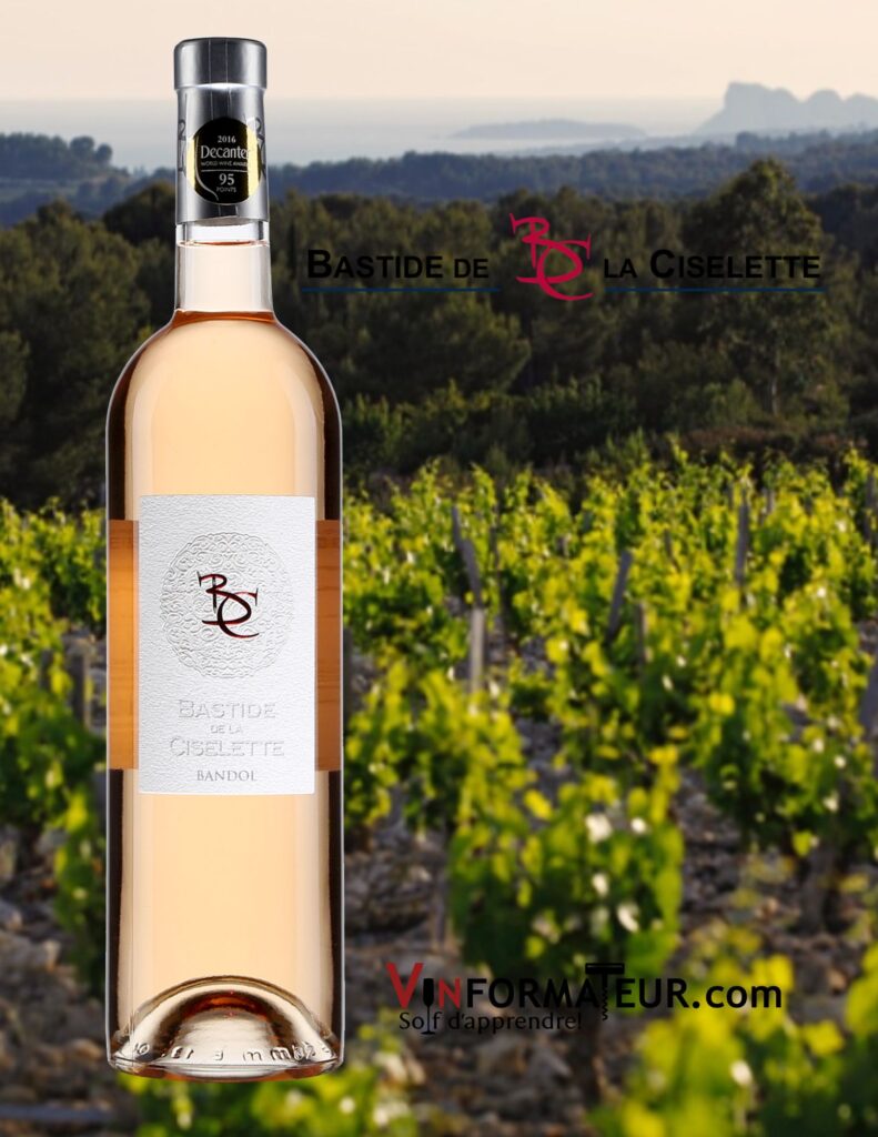 Bastide de la Ciselette, Provence, Bandol, vin rosé, 2021 bouteille