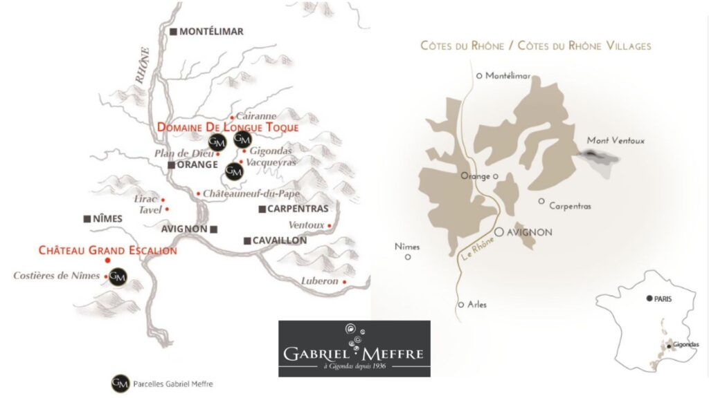 Cartes viticoles: Côtes du Rhône