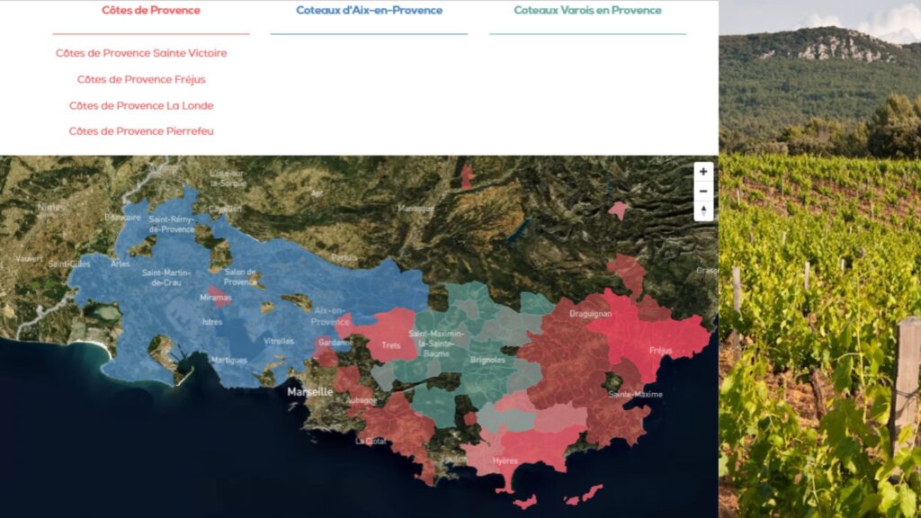 Carte viticole Provence