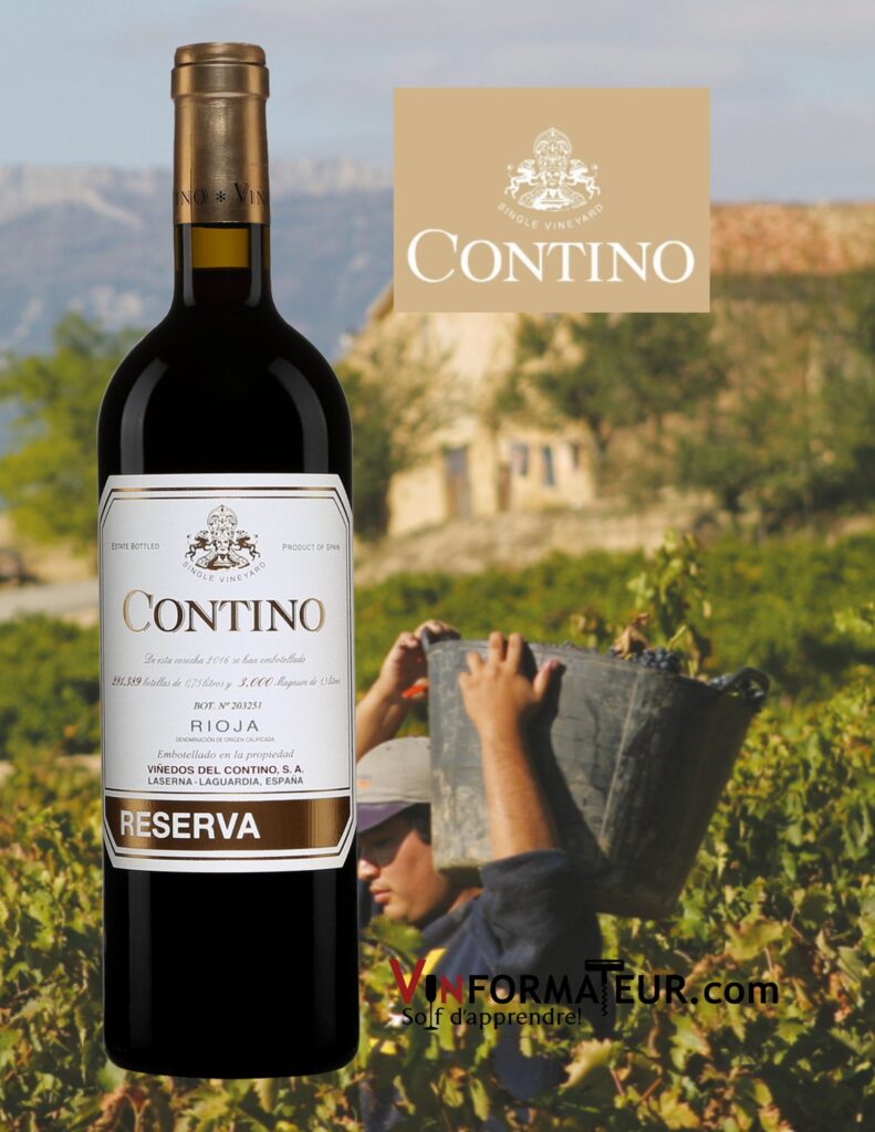 Contino, Reserva, Espagne, Riola Alavesa, vin rouge, 2017 bouteille