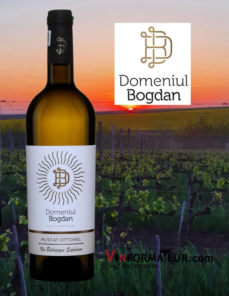 Domeniul Bogdan, Muscat Ottonel, vin blanc nature, Roumanie, 2020 bouteille