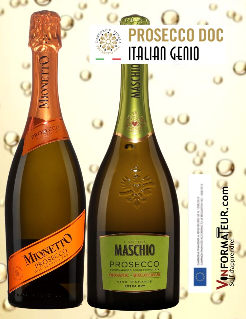 Maschio, Prosecco DOC, Treviso, bio, Mionetto, Prosecco DOC, Treviso, Brut bouteilles