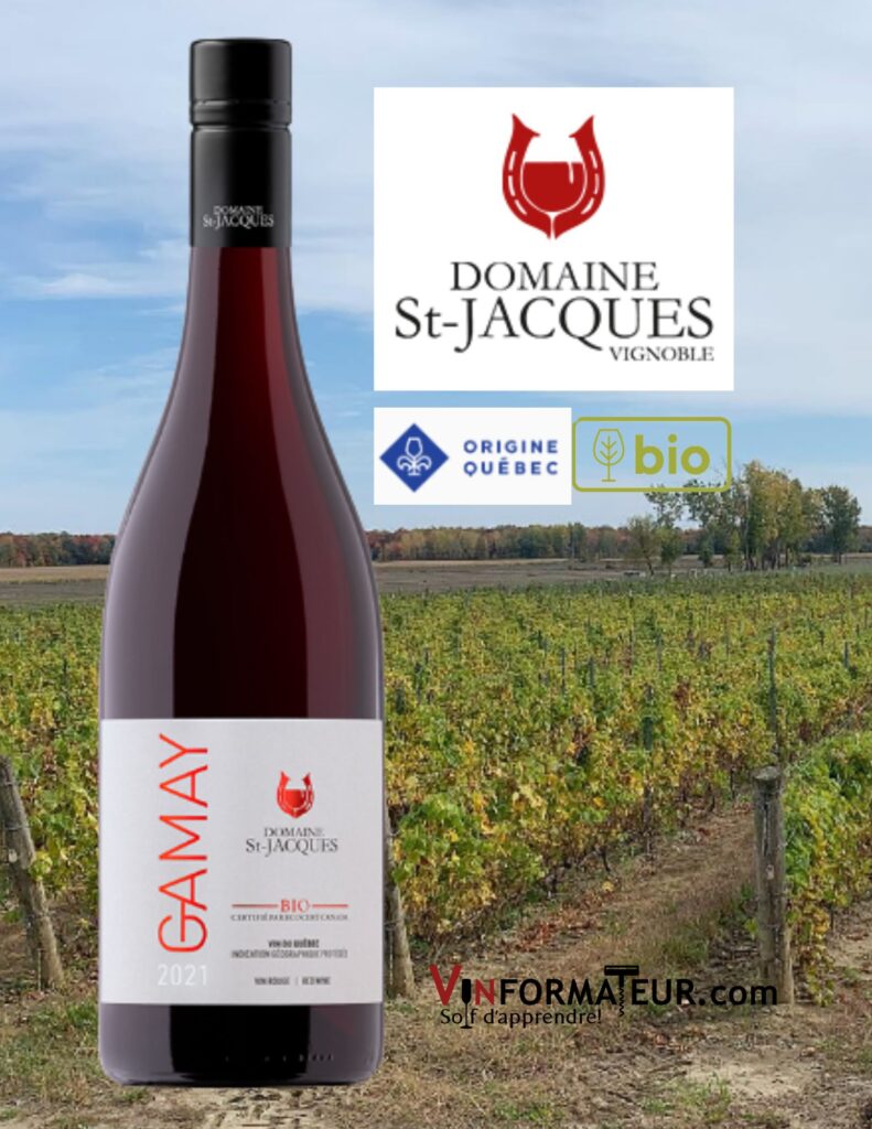 Domaine S-Jacques, Gamay, vin rouge bio, 2021 bouteille