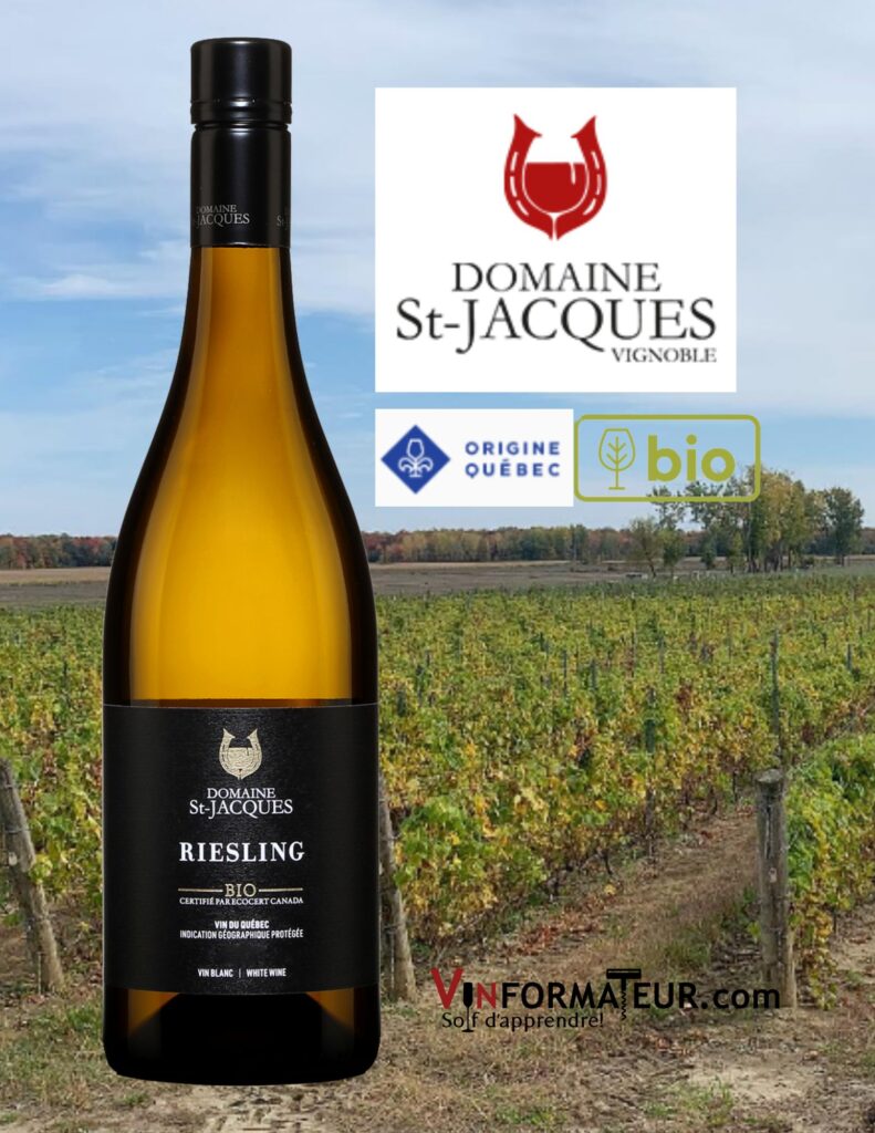Domaine St-Jacques, Riesling, vin blanc bio, 2021 bouteille