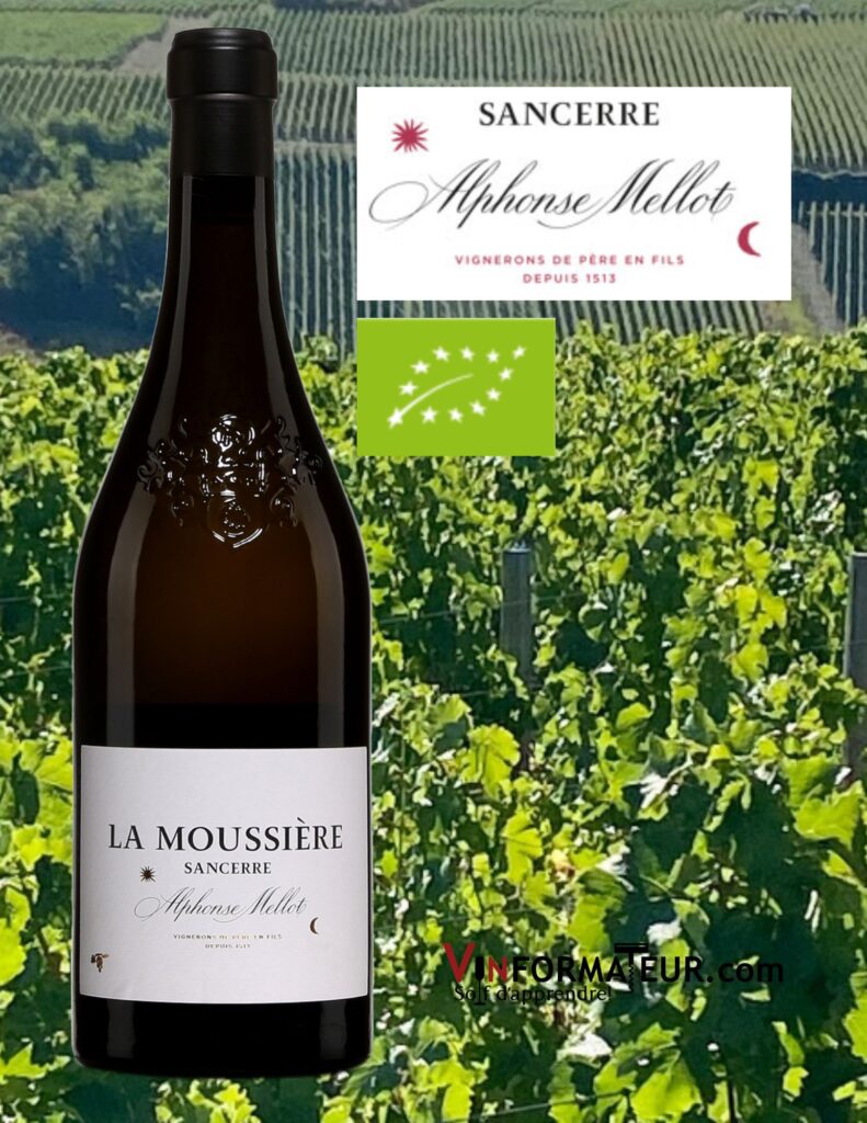 La Moussière, Alphonse Mellot, vin blanc bio, 2021 bouteille