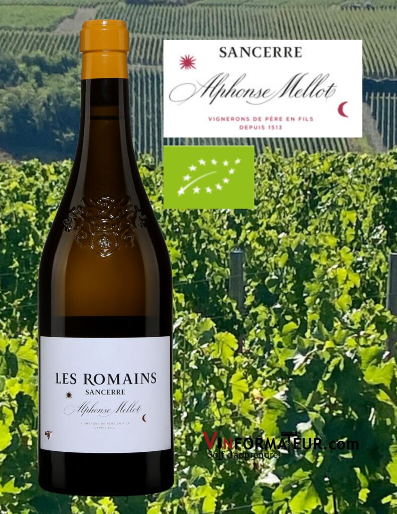 Les Romains, Alphonse Mellot, vin blanc bio, 2020 bouteille