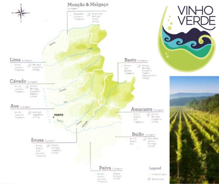 Carte viticole Vinho Verde
