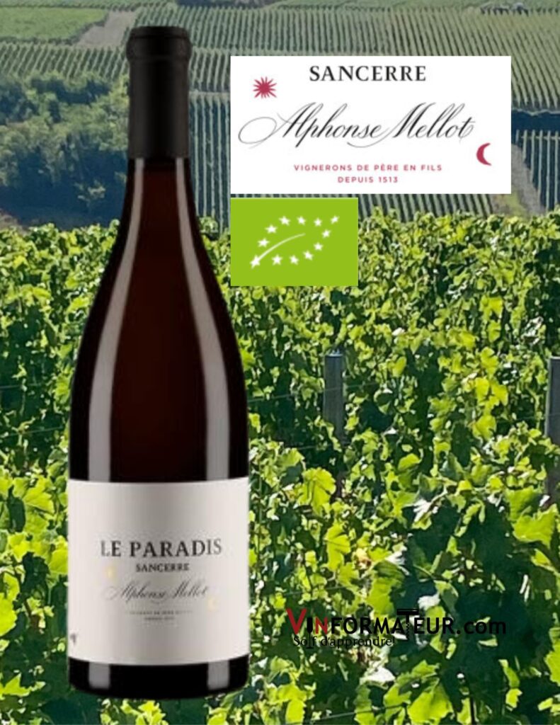 Le Paradis, Alphonse Mellot, vin rouge bio, 2019 bouteille