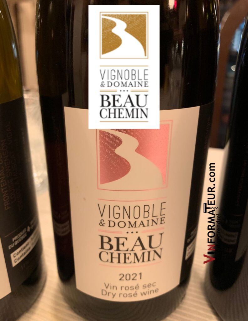 Vignoble & Domaine Beauchemin, vin Rosé, 2021 bouteille