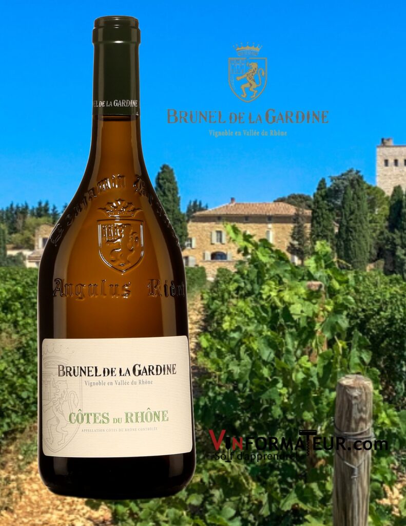 Brunel de la Gardine, Côtes du Rhône blanc, 2021 bouteille