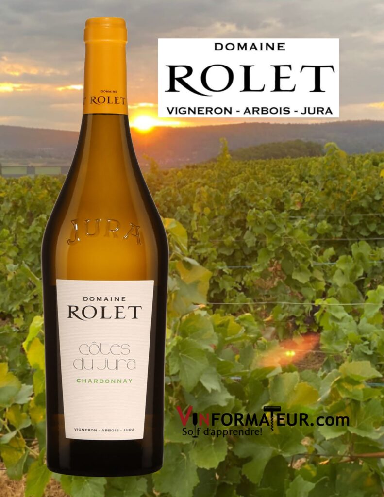 Domaine Rolet, Côtes du Jura, France, Jura, vin blanc, 2018 bouteille vignoble