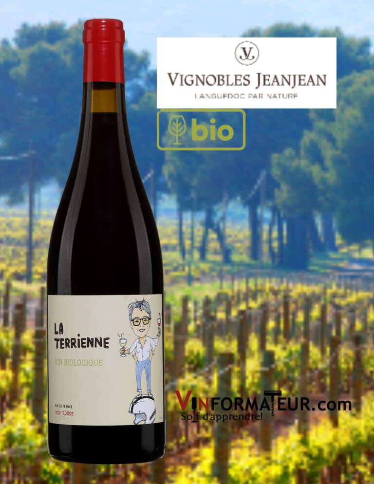 La Terrienne, Les Vignobles JeanJean, Vin de France, vin rouge bio, 2021 bouteille