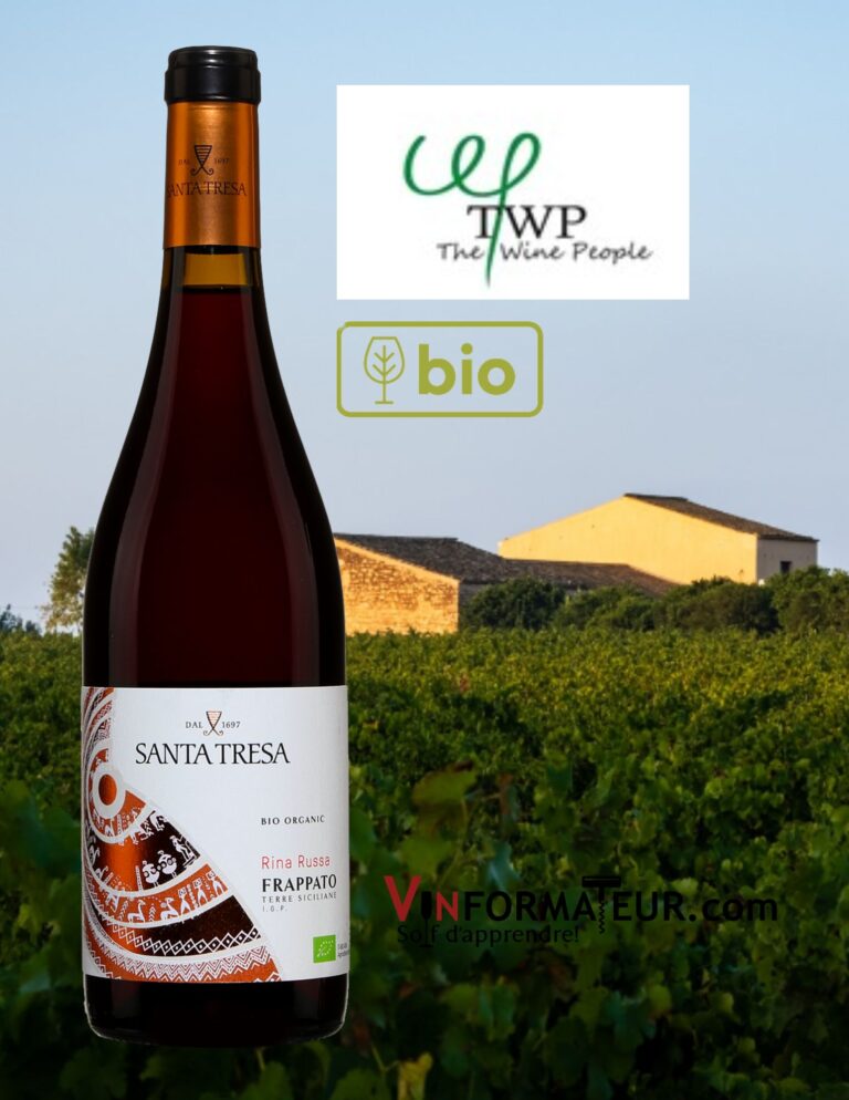 Santa Tresa, Frappato, Rina Russa, Italie, Terre Siciliane IGP, vin rouge bio, 2020 bouteille