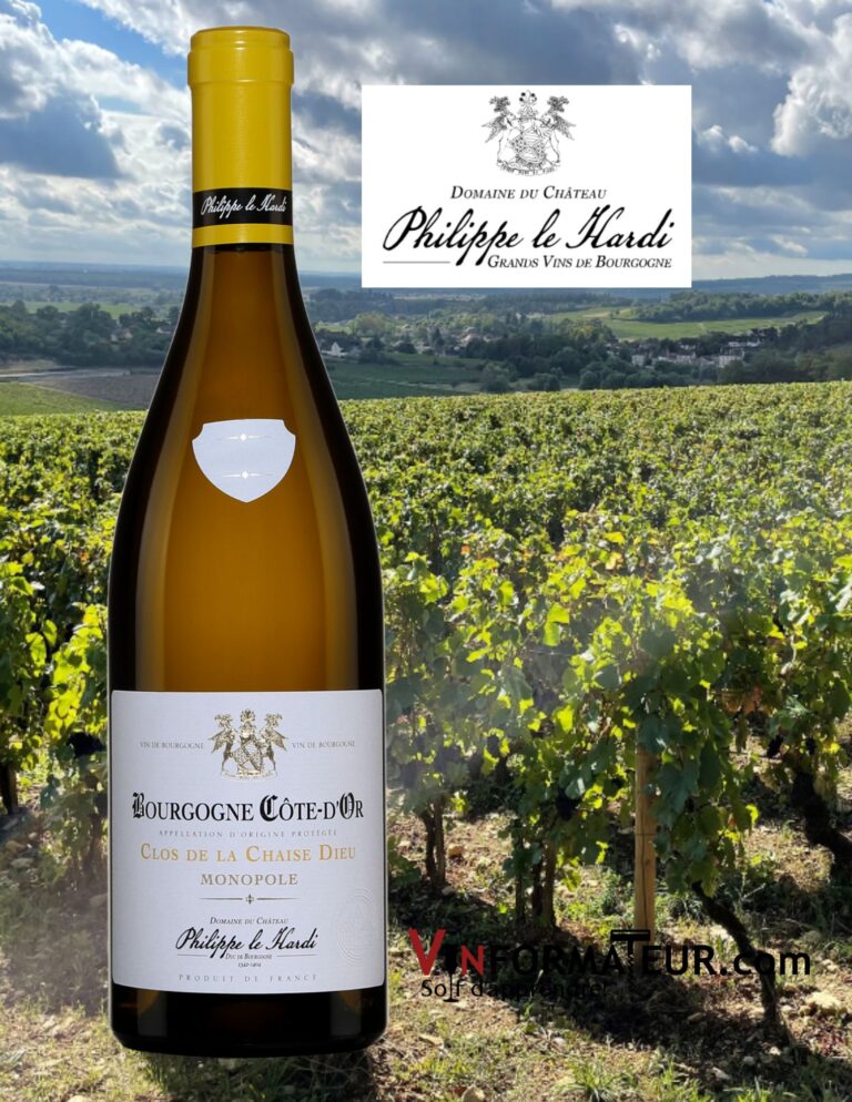 Bourgogne Côte d’Or, Clos de la Chaise Dieu, Monopole, Château Philippe le Hardi, vin blanc, 2018 bouteille