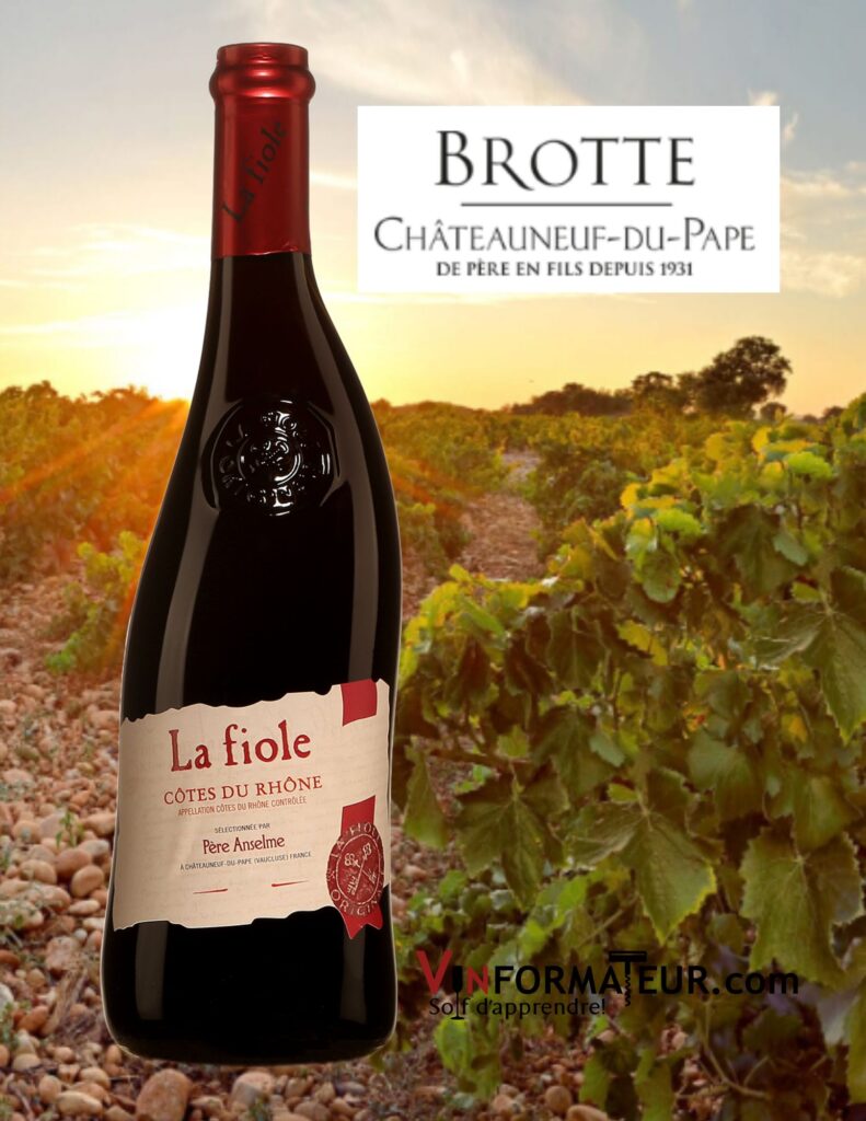 La Fiole, Brotte, Côtes-du-Rhône, Père Anselme, vin rouge, 2021 bouteille