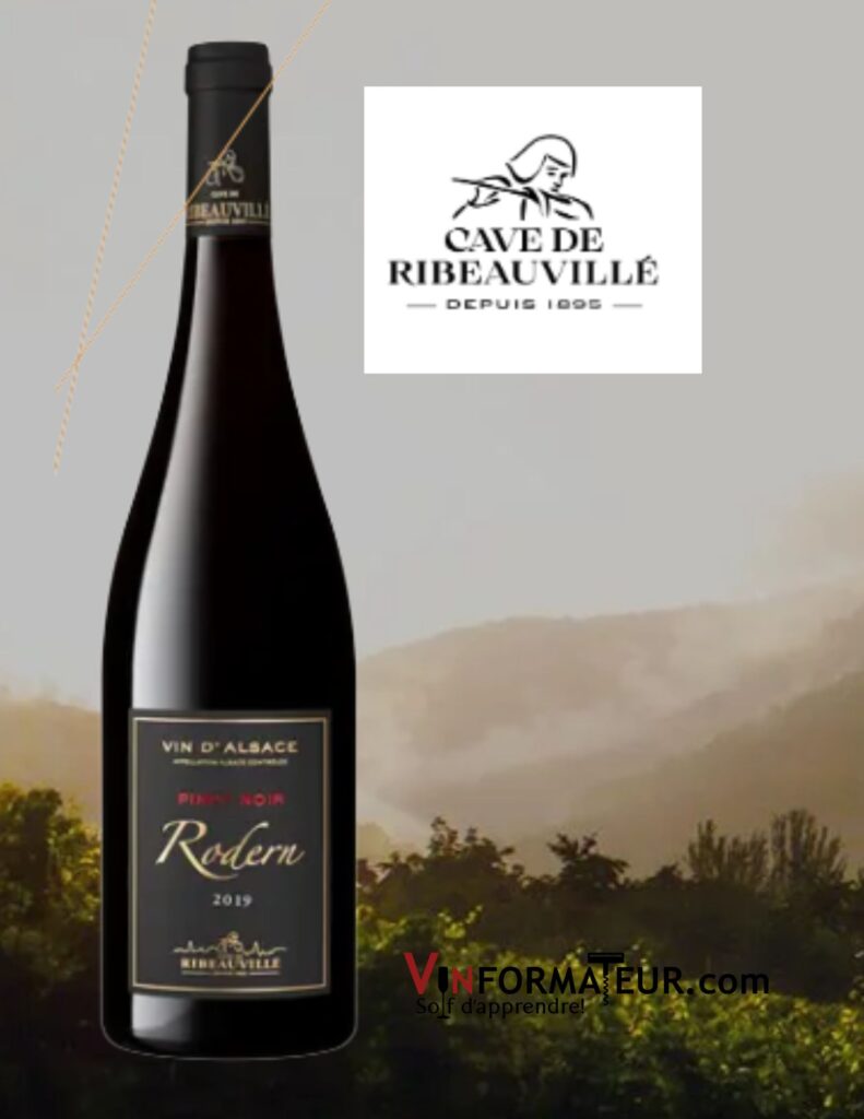 Pinot Noir, Cave de Ribeauvillé, Rodern, Alsace AOC, 2019 bouteille