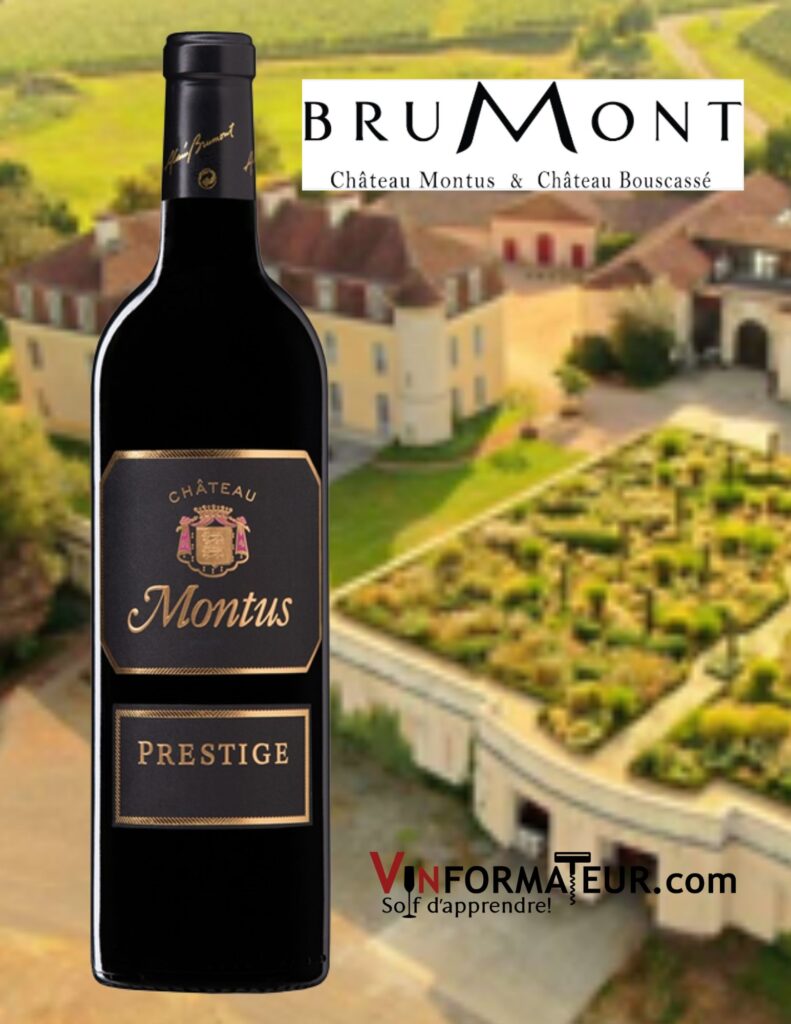 Château Montus Prestige, vin rouge, 2018 bouteille