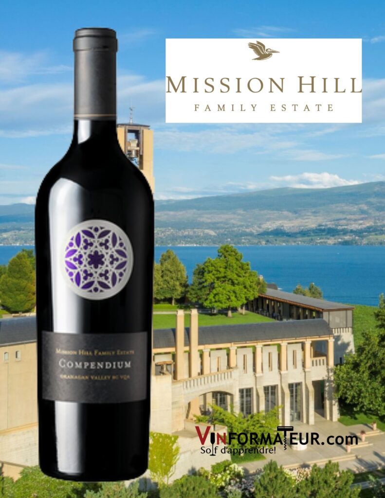 Mission Hill, Compendium, Vallée de l’Okanagan, vin rouge bio, 2018 bouteille