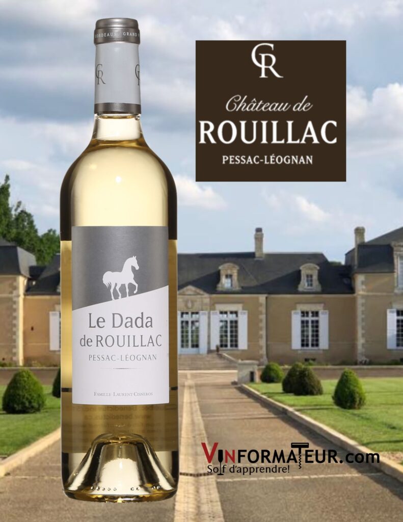 Le Dada de Rouillac, Pessac-Léognan, vin blanc, 2020 bouteille