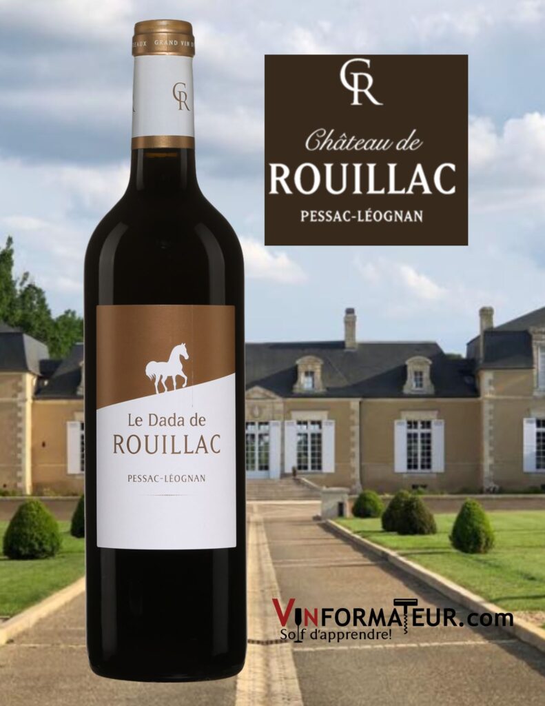 Le Dada de Rouillac, Pessac-Léognan, vin rouge, 2019 bouteille
