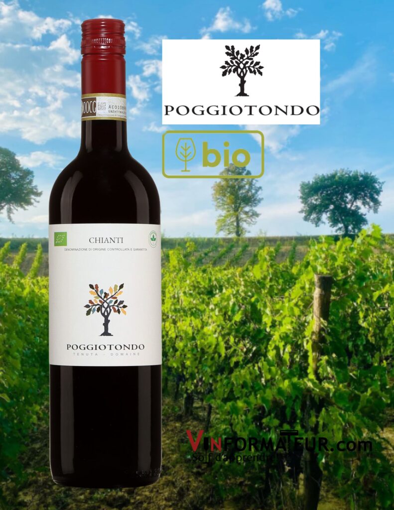 Poggio Tondo, Chianti DOCG, Italie, vin rouge bio, 2020 bouteille