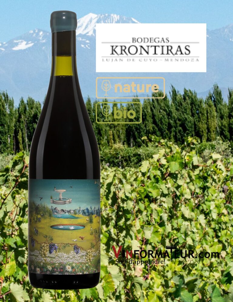 Krontiras, Natural, Malbec, Argentine, Mendoza, vin rouge bio et nature, 2021 bouteille