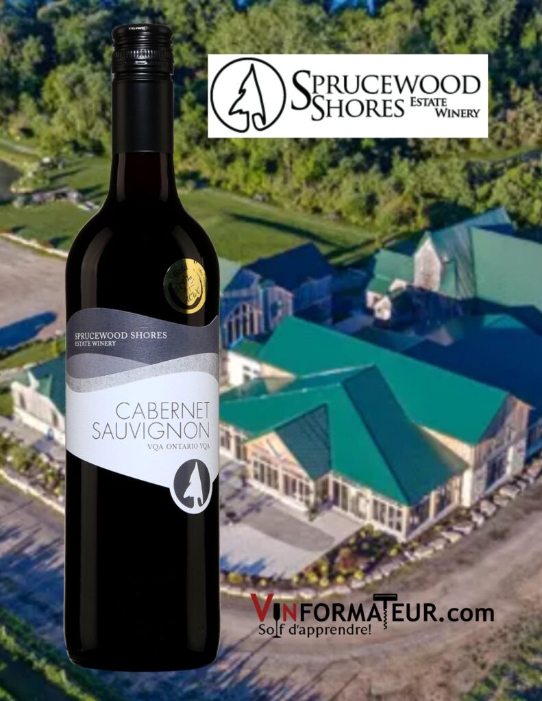 Cabernet-Sauvignon, Sprucewood Shores Estate, Ontario, vin rouge, 2018 bouteille