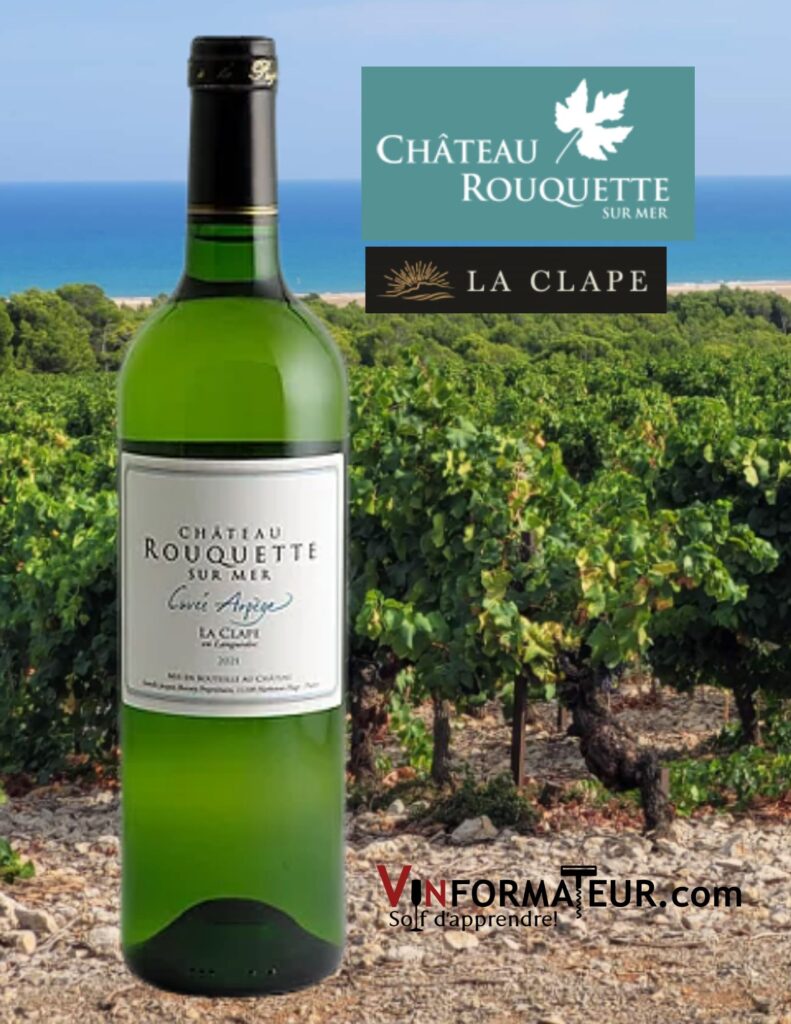 Château Rouquette sur Mer, Cuvée Arpège, Languedoc-Roussillon, La Clape AOC, vin blanc, 2022 bouteille