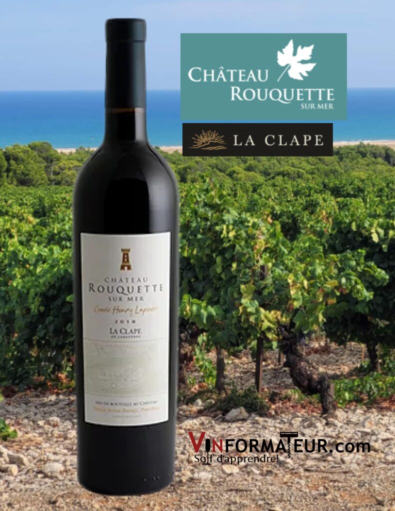 Château Rouquette sur Mer, Cuvée Henry Lapierre, Languedoc-Roussillon, La Clape AOC, vin rouge, 2020 bouteille
