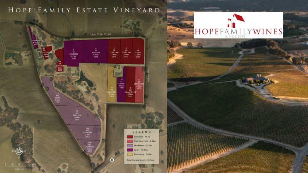 Carte viticole Hope Family Wines