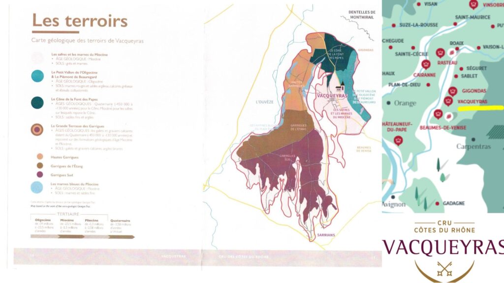 L'appellation Vacqueyras - terroirs et carte viticole
