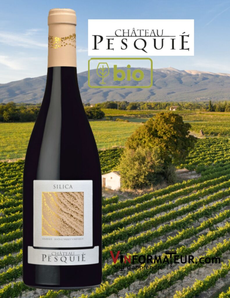 Silica, Château Pesquié, AOC Ventoux, vin rouge bio, 2020 bouteille