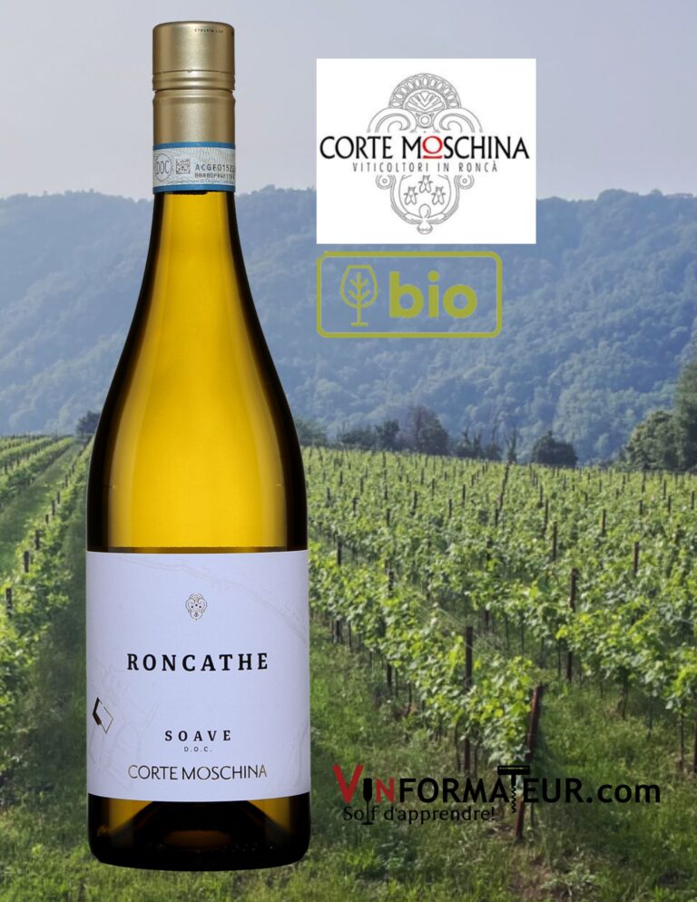 Roncathe, Soave, Corte Moschina, Italie, Vénétie, vin blanc bio, 2022 bouteille