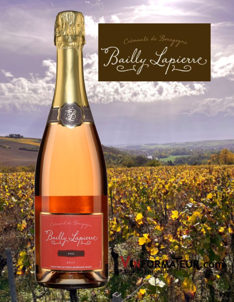 Crémant de Bourgogne, Bailly Lapierre, Rosé Brut, NM bouteille