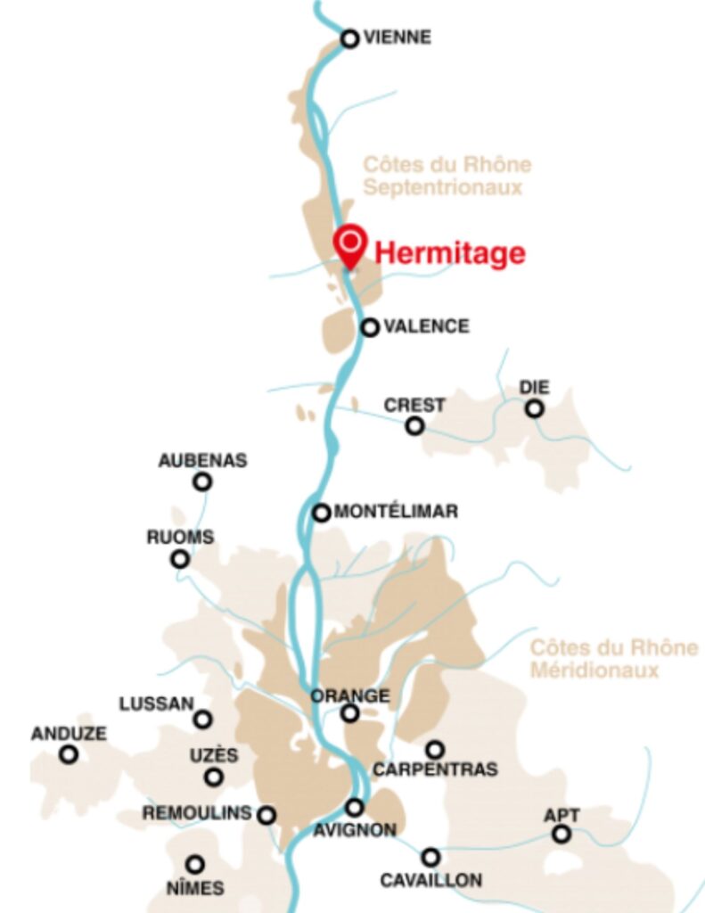 Carte viticole Hermitage