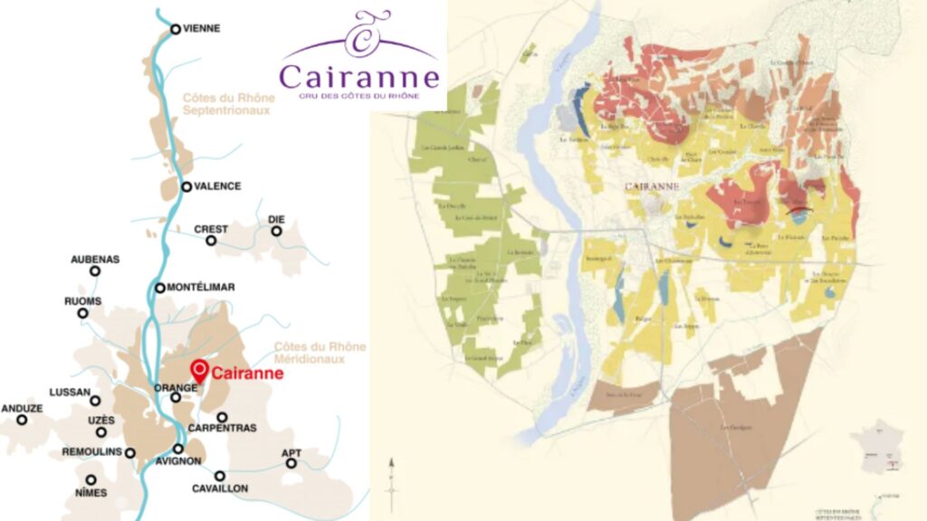 Carte viticole Cru Cairanne