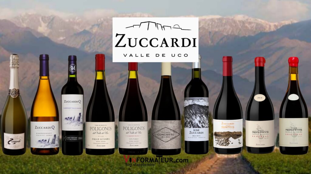 Les vins de la maison Zuccardi bouteilles