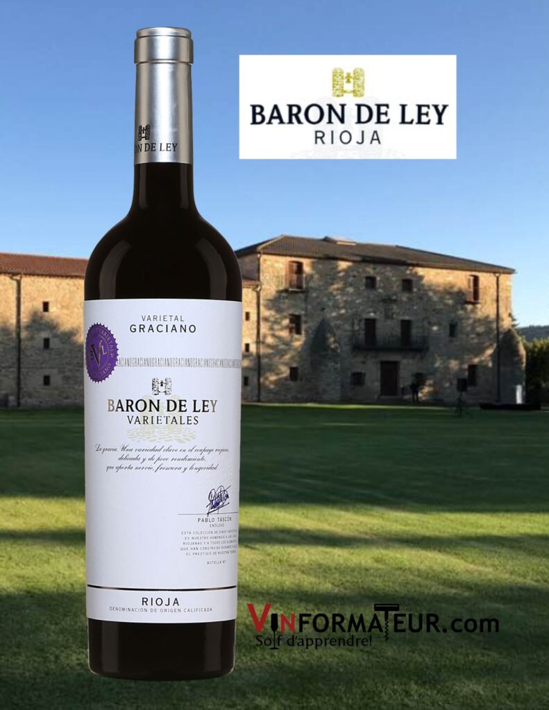 Graciano, Baron de Ley, Rioja, Espagne, vin rouge, 2020 bouteille