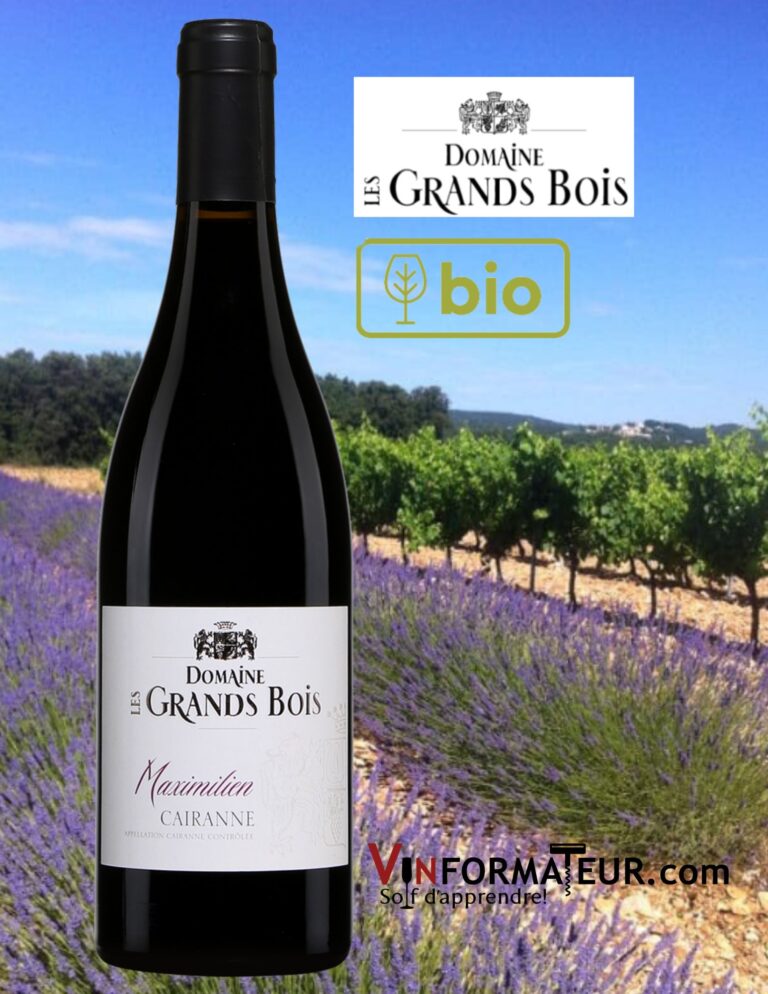 Domaine Les Grands Bois, Cuvée Maximilien, Vallée du Rhône, Cairanne, vin rouge bio, 2020 bouteille