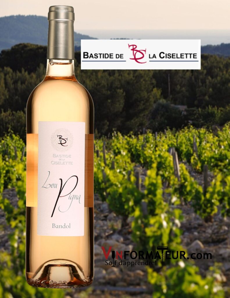 Lou Pigna, Rosé de Bandol, Bastide de la Ciselette, France, Bandol AOC, 2022 bouteille