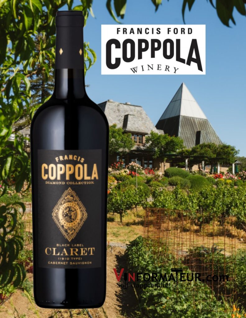 Francis Coppola, Claret, Diamond Collection, Black Label, vin rouge, 2020 bouteille