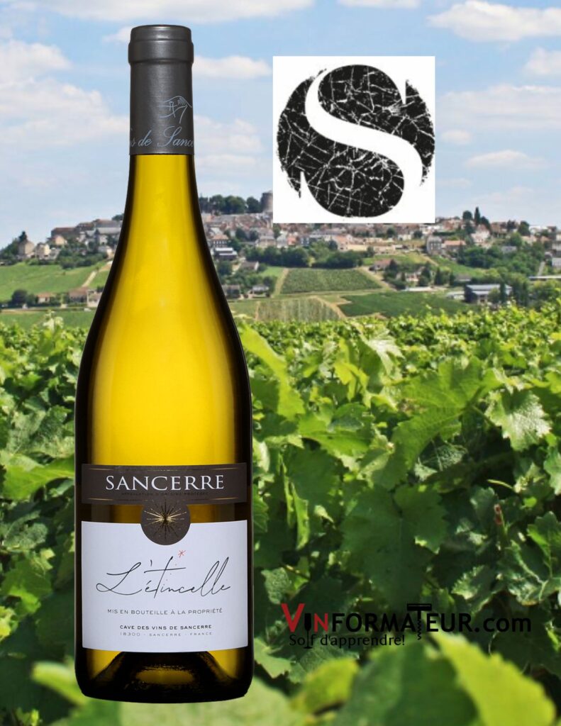 L’Étincelle, Sancerre, Sauvignon blanc, vin blanc, 2019 bouteille
