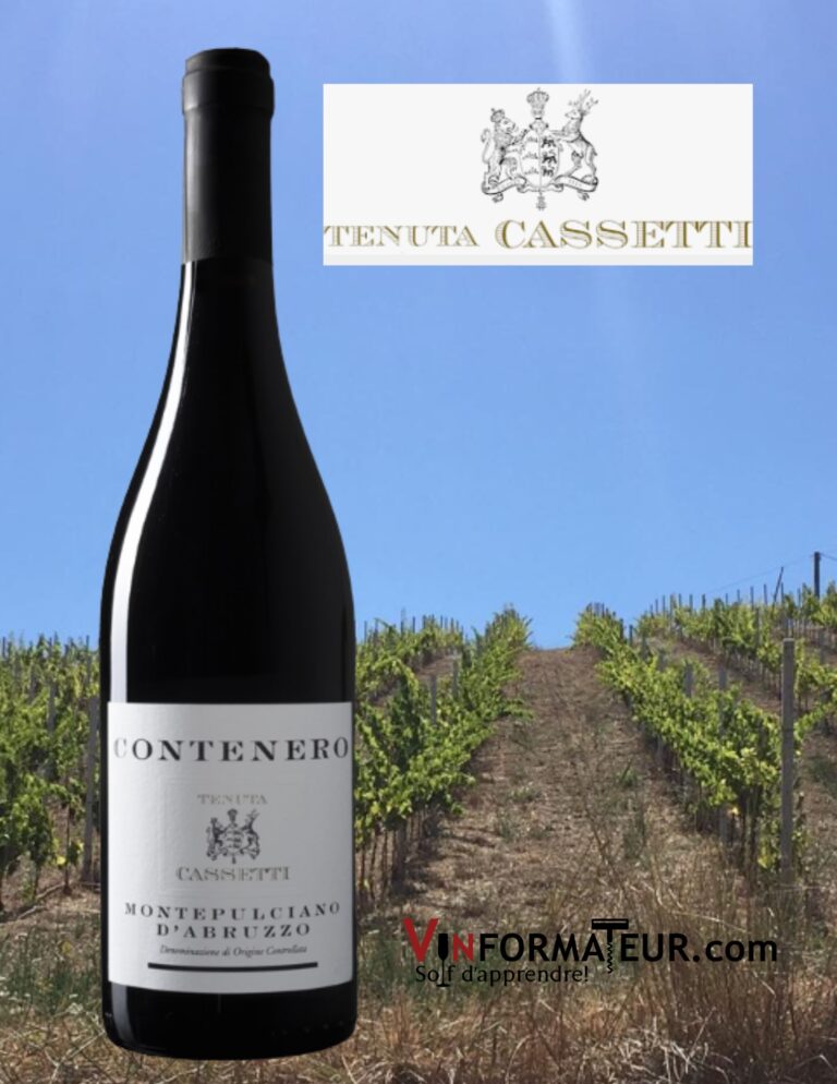 Contenero, Montepulciano d’Abruzzo, Tenura Cassetti, cépage : Montepulciano 100%, vin rouge, 2020 bouteille